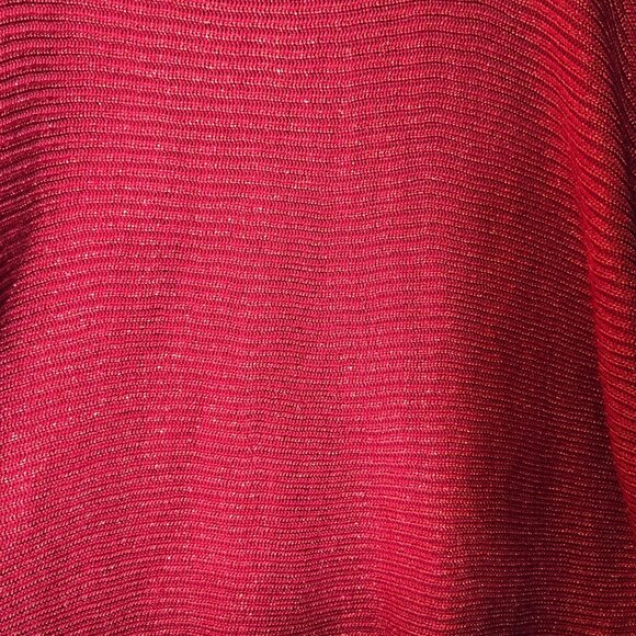 Ralph Lauren Plus-Size Dolman Sleeve Boatneck Sweater 3X Metallic Red Holidays - Picture 4 of 13